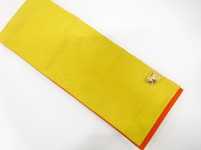 JAPANESE HANHABA OBI / REVERSIBLE / UNUSED / WOVEN SHIPPO PATTERN